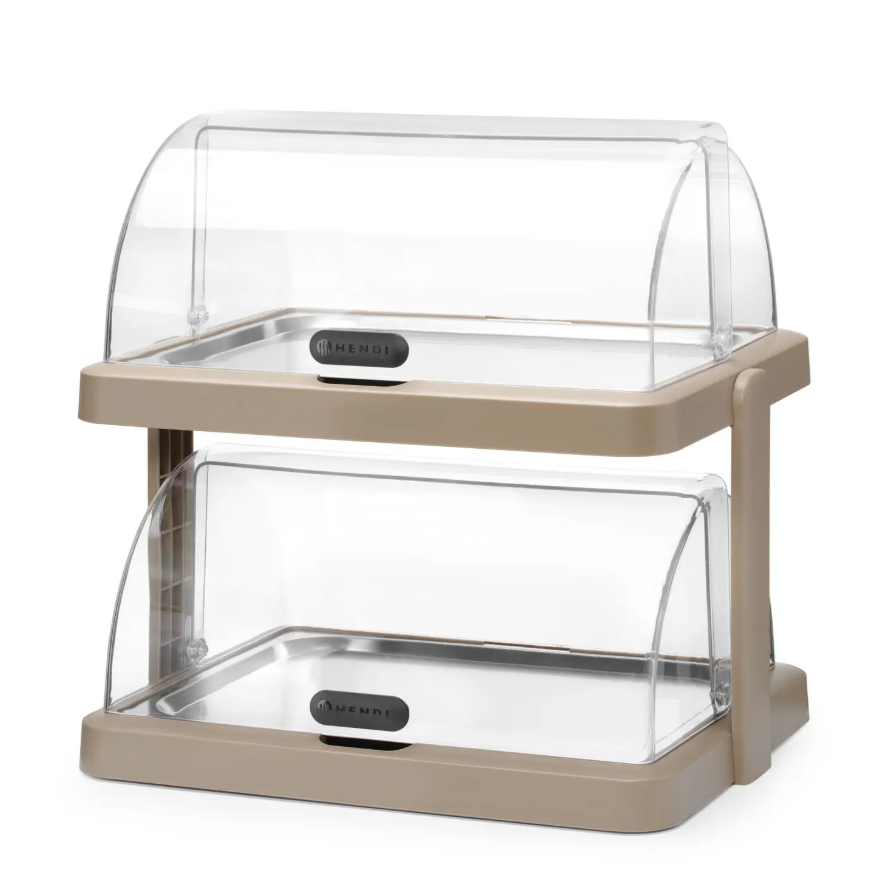 Вітрина охолоджувана подвійна UNIQ, HENDI, Бежевий, 480x355x(H)480мм