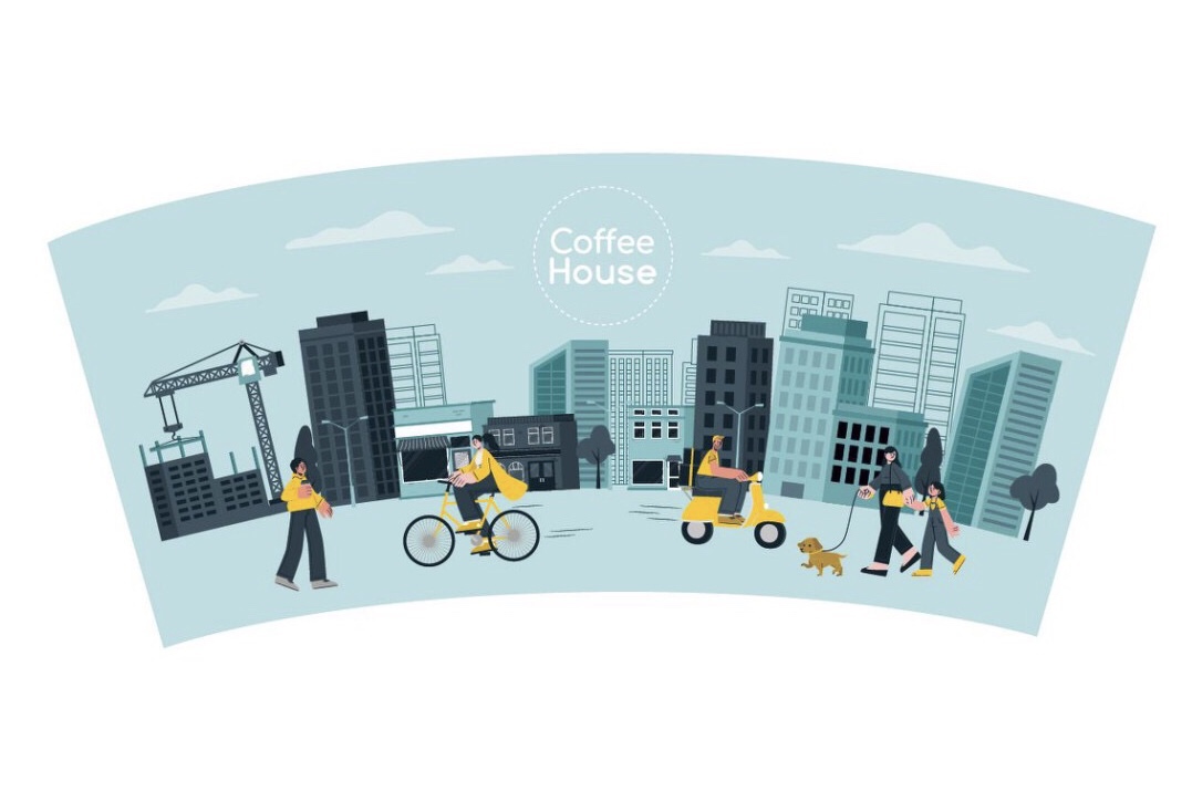 Стакан двошаровий з лого Coffee House 175мл (1500)