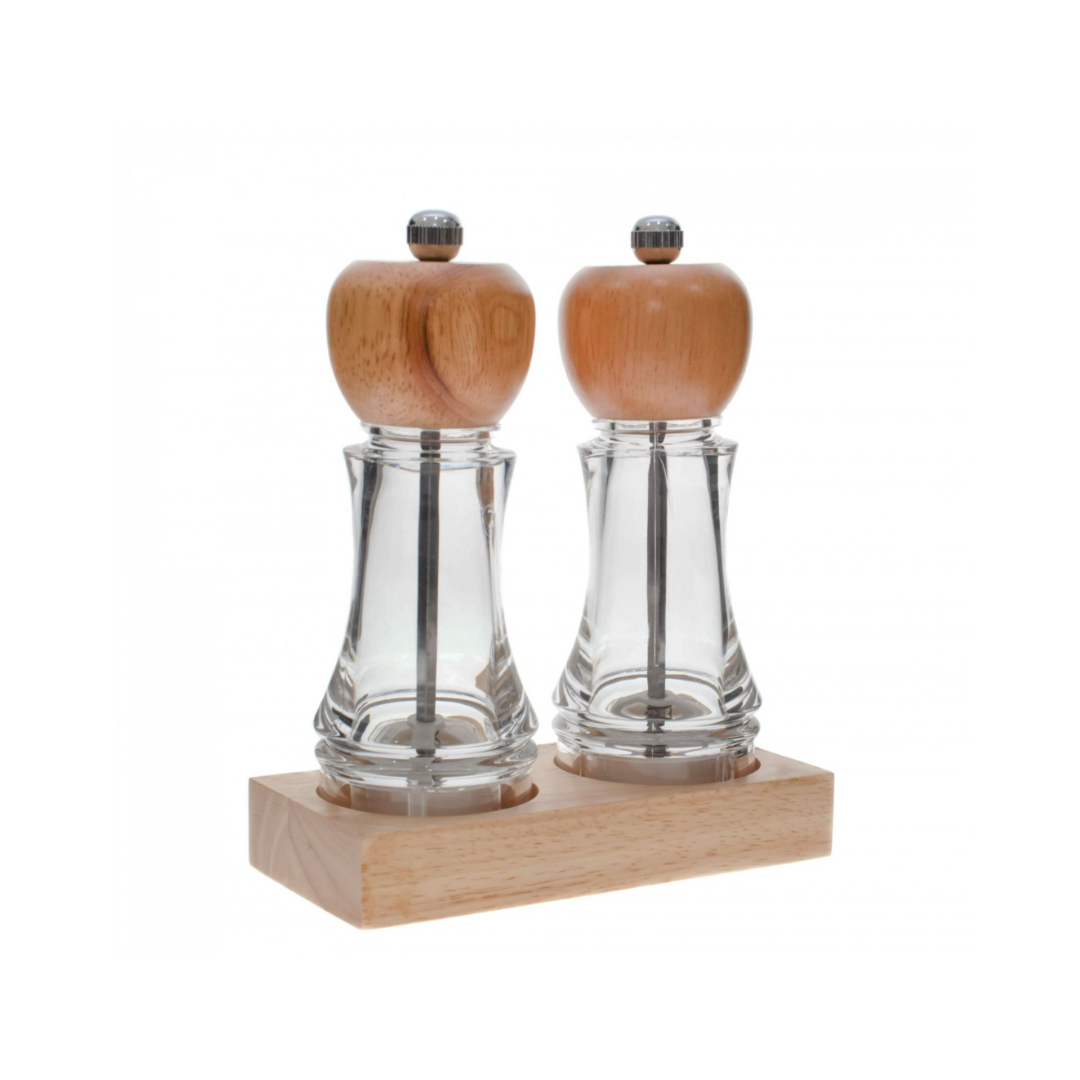 Набір млинків для солі та перцю на підставці 16,5 см
