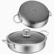 Сотейник з кришкою 24см. нерж. сталь