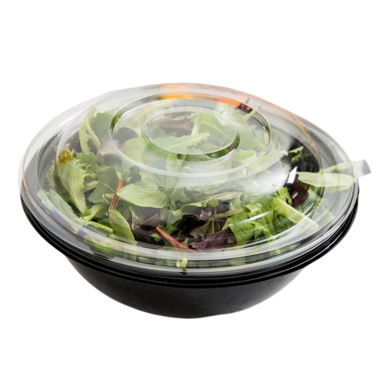 Контейнер харчовий ПЕТ, круглий, чорний 750 мл Pactiv  50шт/уп з КРИШКОЮ  (6)