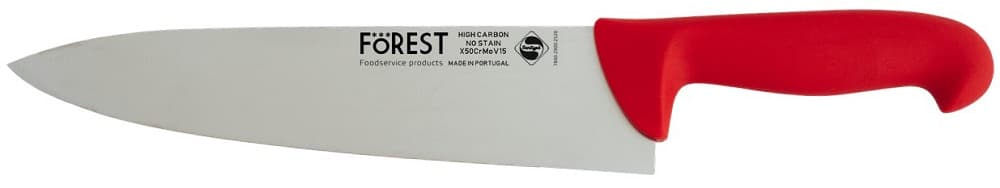 Ніж кухарський напівгнучкий 250 мм червоний FoREST