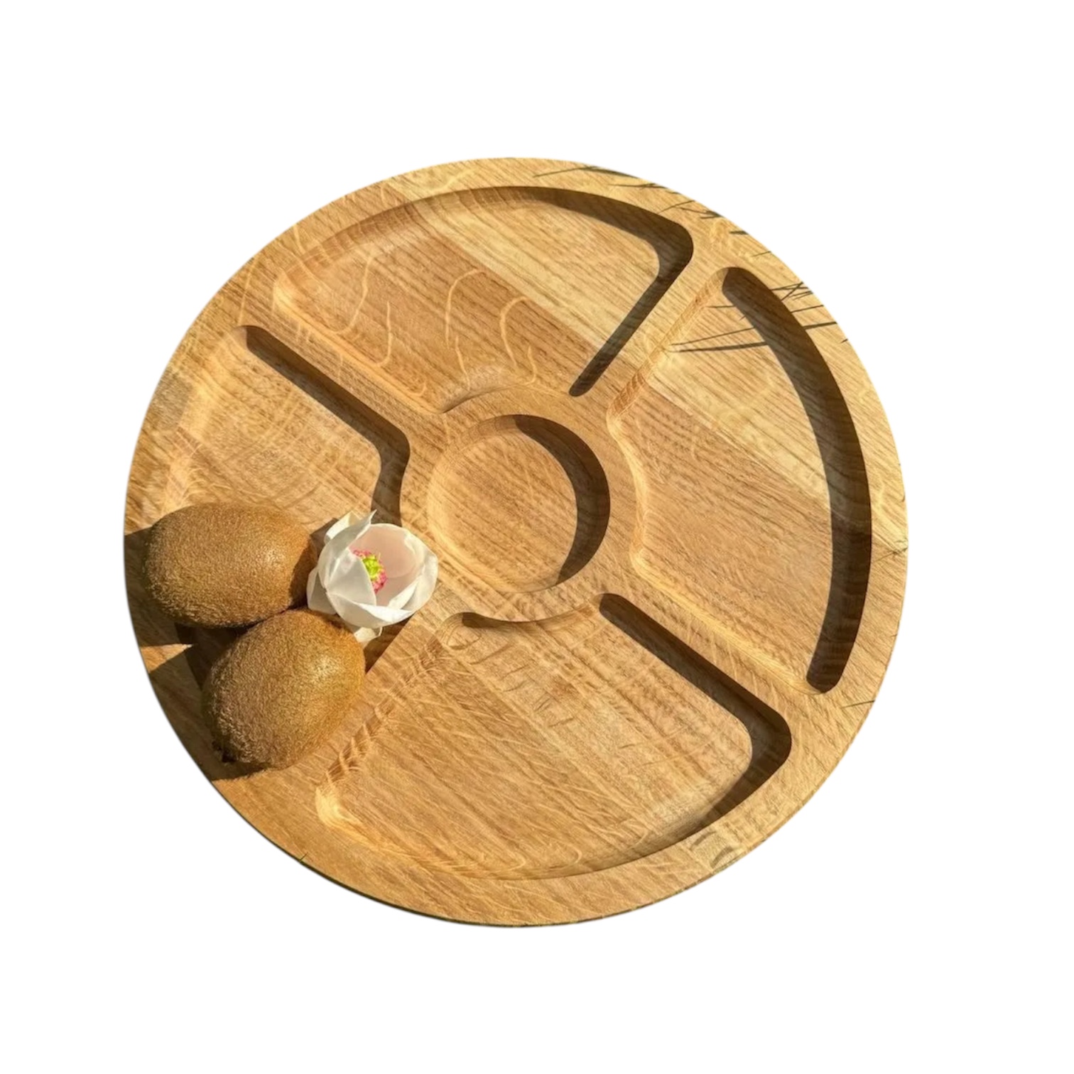 Дерев'яна менажниця на 4 відділення 30 см