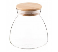 Банка скляна Ardesto Fresh Hourglass 700 мл бамбукова кришка