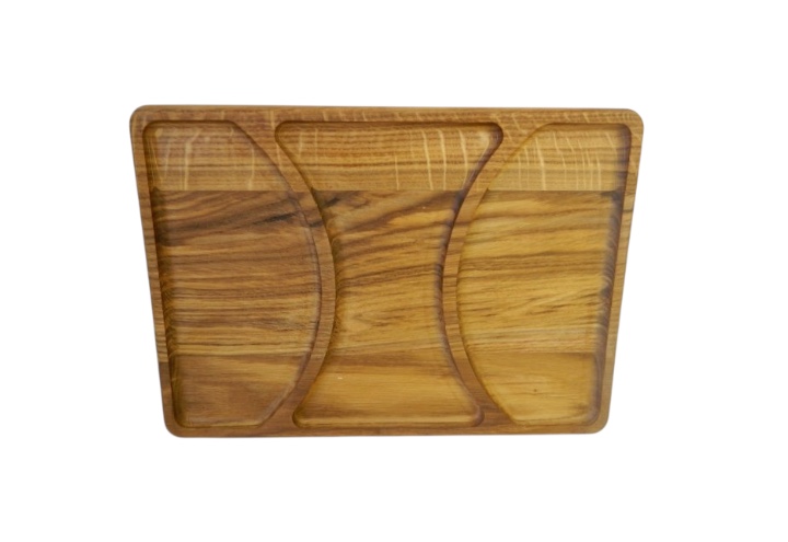 Дерев'яна менажниця на 3 відділення 25х35 см