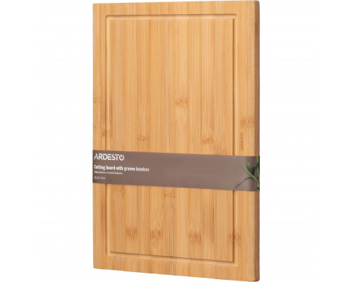 Дошка кухонна з жолобом Ardesto Midori, 40х28х1.5см, бамбук