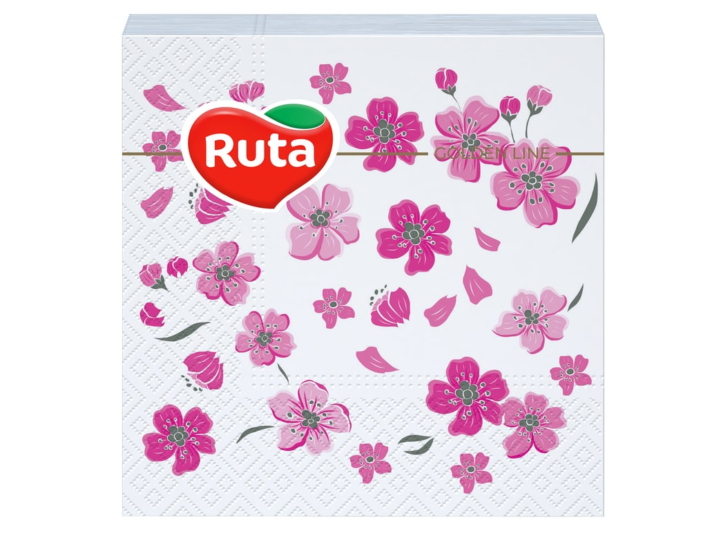 Серветки "Рута Люкс 24*24" 2 шар. 40шт. сакура (30)