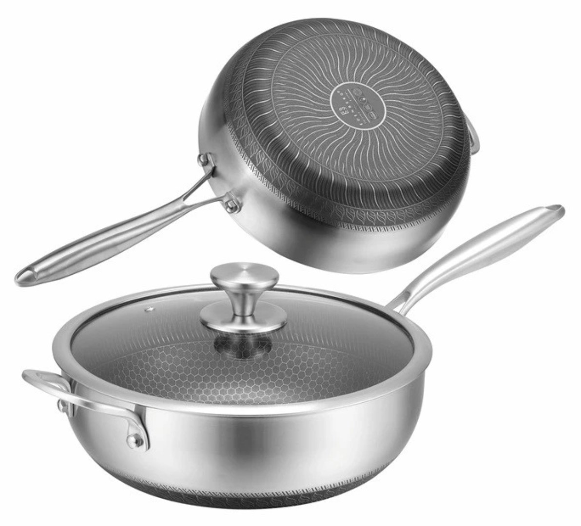 Сковорідка глибока з кришкою н/ж 26 см