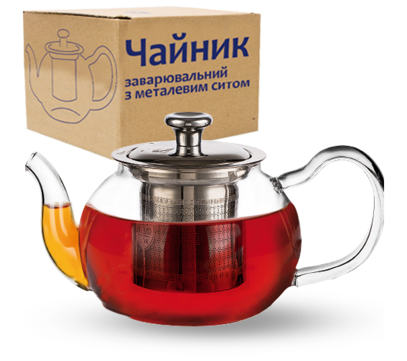 Чайник заварювальний з металевим ситом 580мл