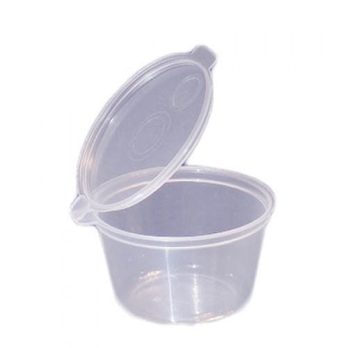 Контейнер для соусу прозорий з приєднаною кришкою 50мл (100шт/уп) (10)