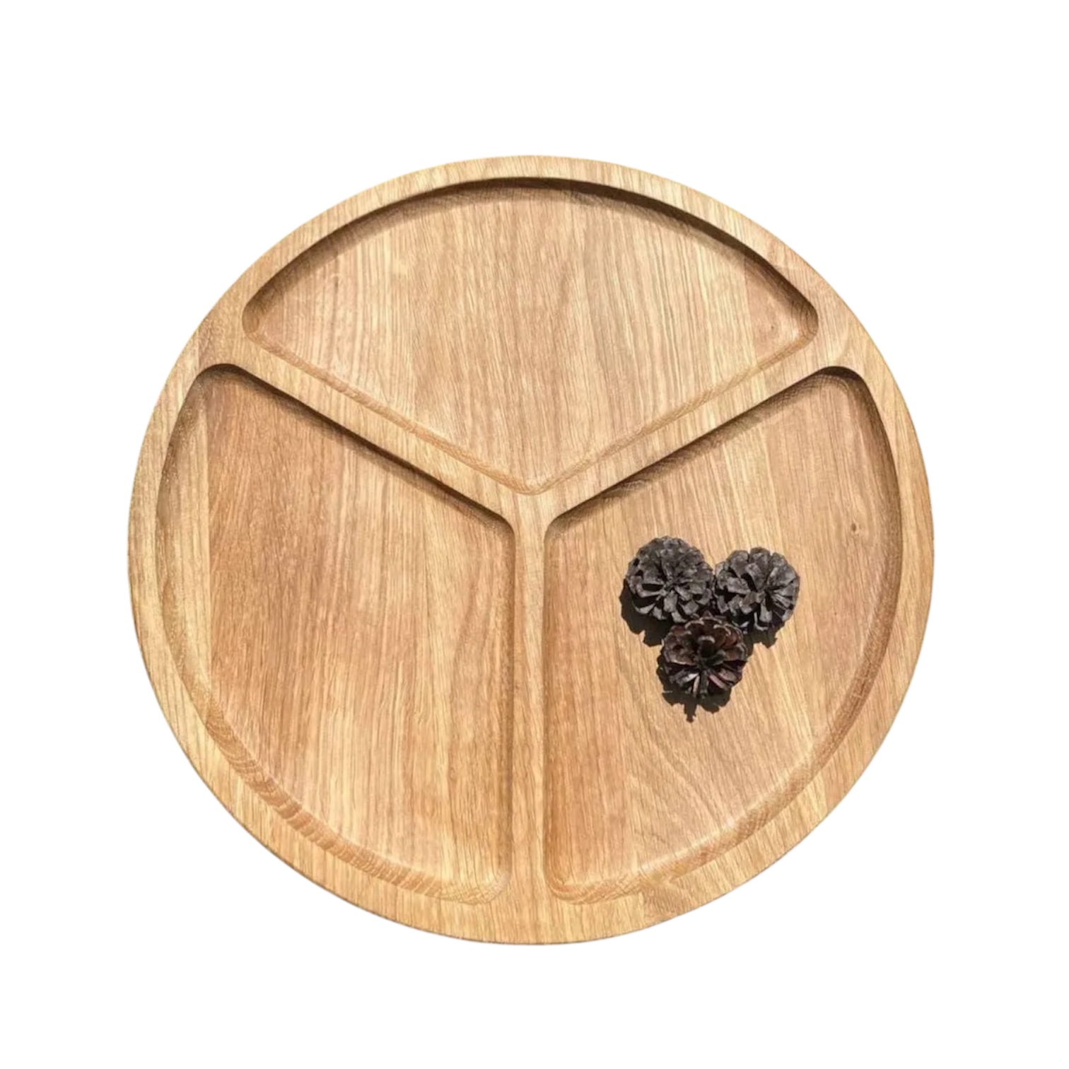 Дерев'яна менажниця на 3 відділення 30 см