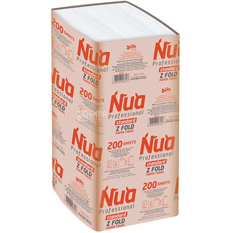 Паперові рушники "Ruta" (Nua) Z листові 2шар. 200шт. білі (15) 23*21