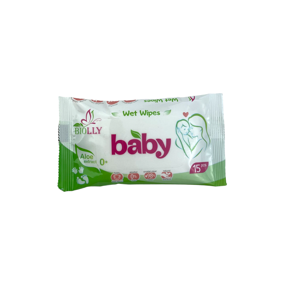 Серветки вологі BIOLLY BABY 15 шт (50)