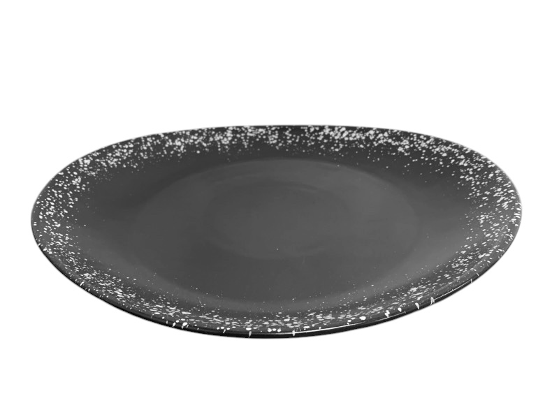 Тарілка овальна 30 см Сніжна ніч
