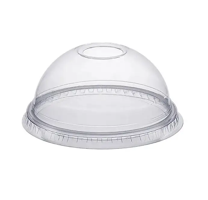 Кришка купол З ОТВОРОМ до стаканів 95060/95090/95073/95122/95107/95123/951 (100шт/уп)   (10)
