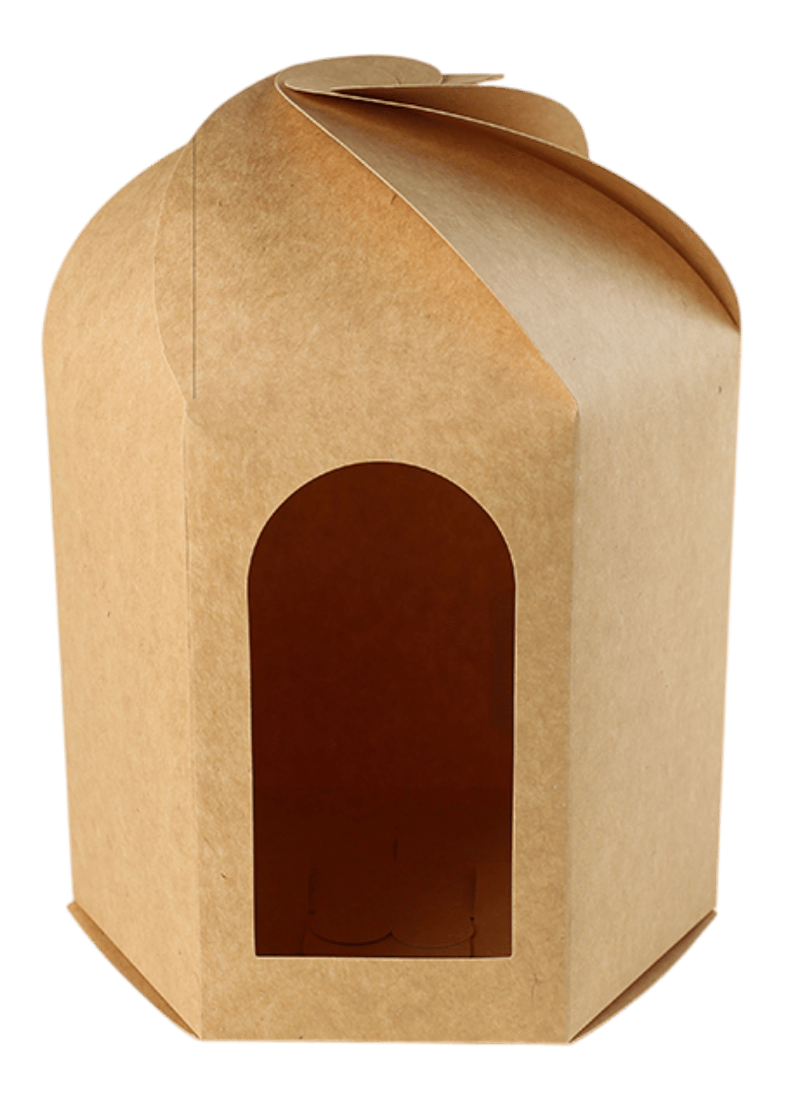 Коробка для паски 155*165*210мм крафт з друком+вікно 50шт/уп