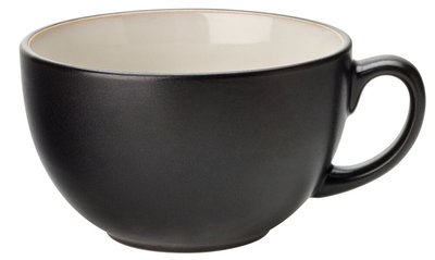 Чашка 370мл для капучіно Cafe Мигдаль чорна Utopia