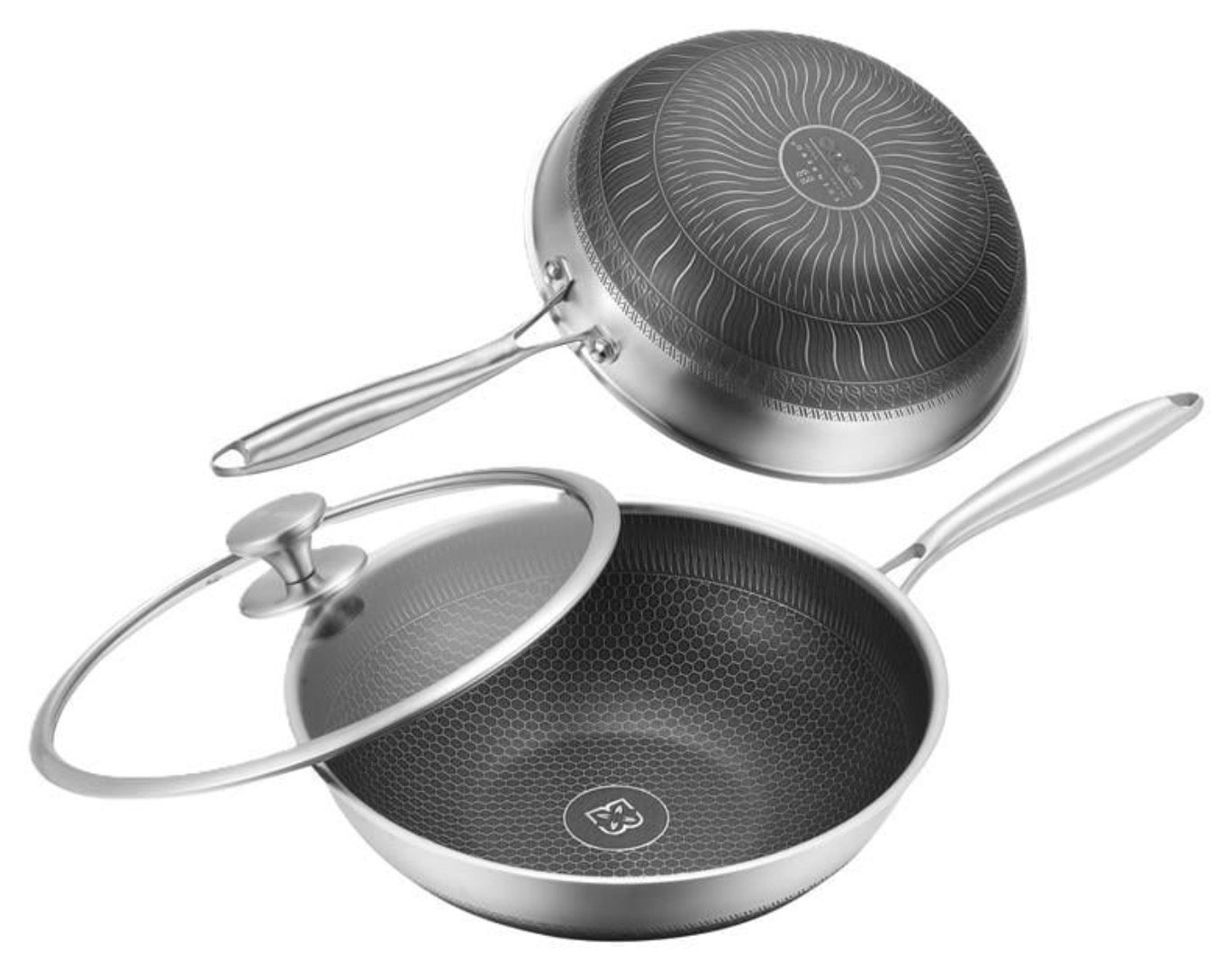 Сковорідка WOK з кришкою н/ж 30 см