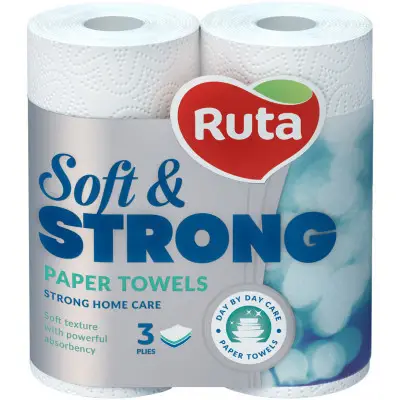 Паперові рушники "Ruta Soft Strong" 2 рулони 3шар(14)