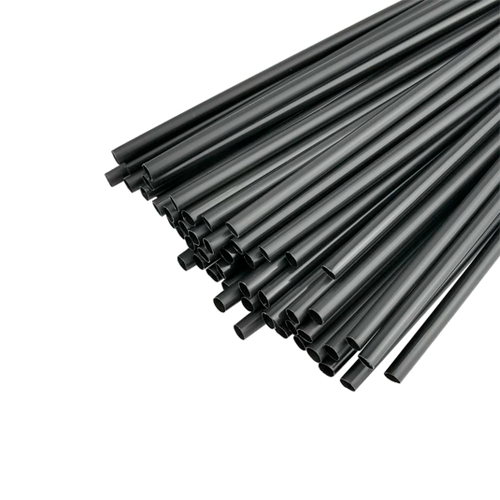 Соломка для фрешів чорна 21см. 500шт. (15) (6,8)