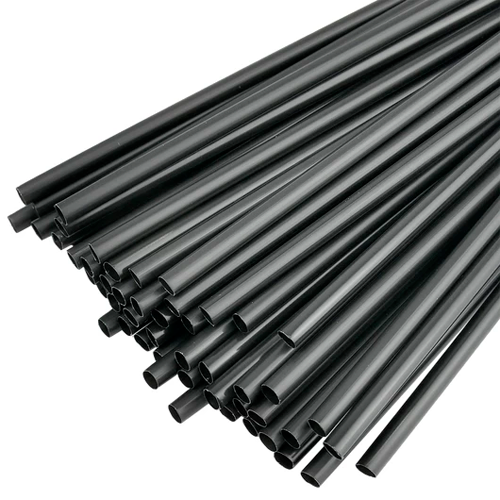 Соломка для фрешів чорна 21см. 500шт. (15) (6,8)