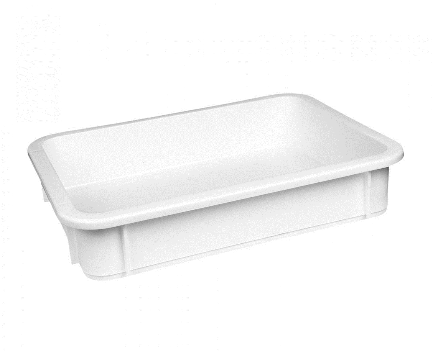 Контейнер для тіста без кришки білий 6 л 40х30х7,5 см