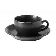 Набір чашка 190 мл з блюдцем "Seasons Black"