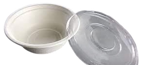 Миска ЕКО з цукрової тростини d-155 мм, h-54мм. 480мл  (125шт/уп) БЕЗ КРИШКИ