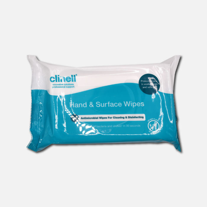 Серветки вологі Clinell Hand & Surface Wipes 84шт (12) АКЦІЯ