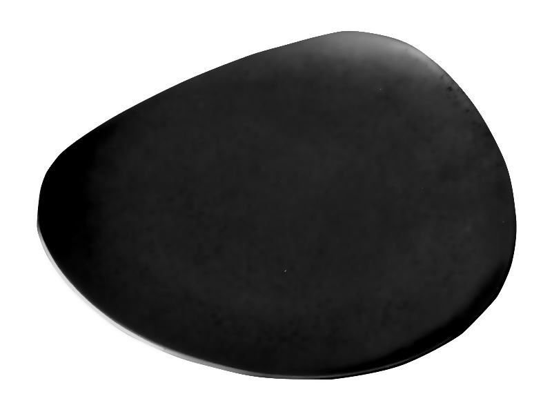 Тарілка трикутна 27 см Матово-чорний