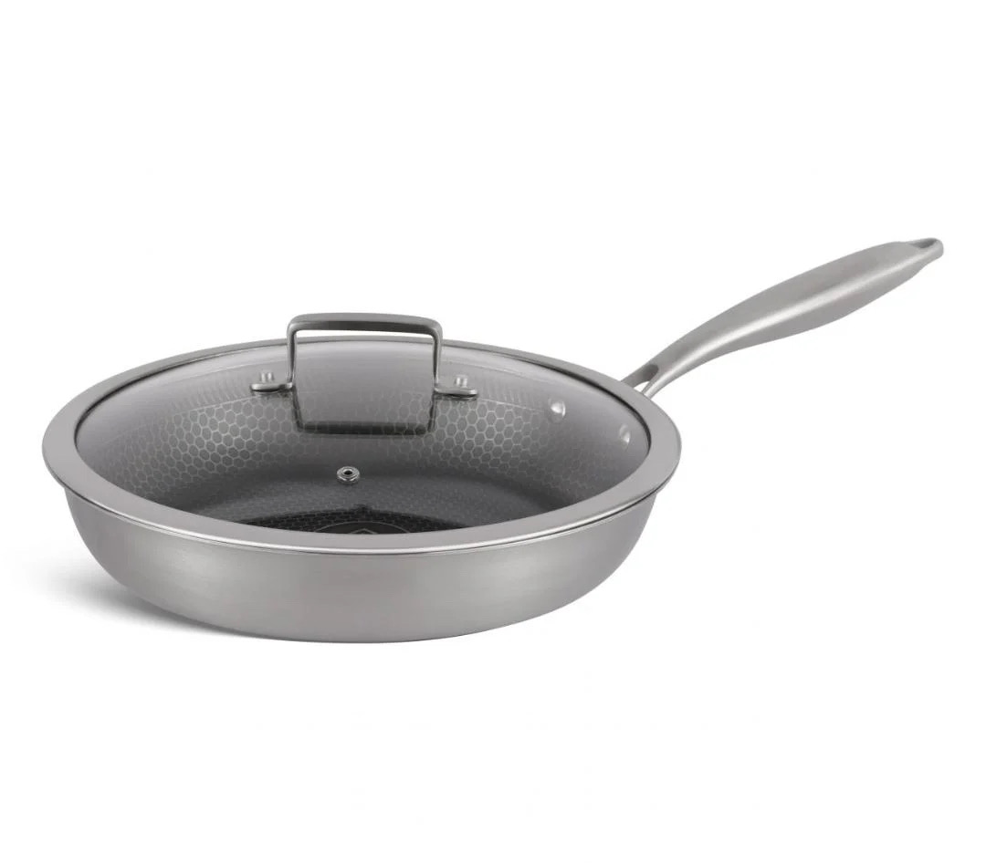 Сковорідка з кришкою н/ж 24x5 см