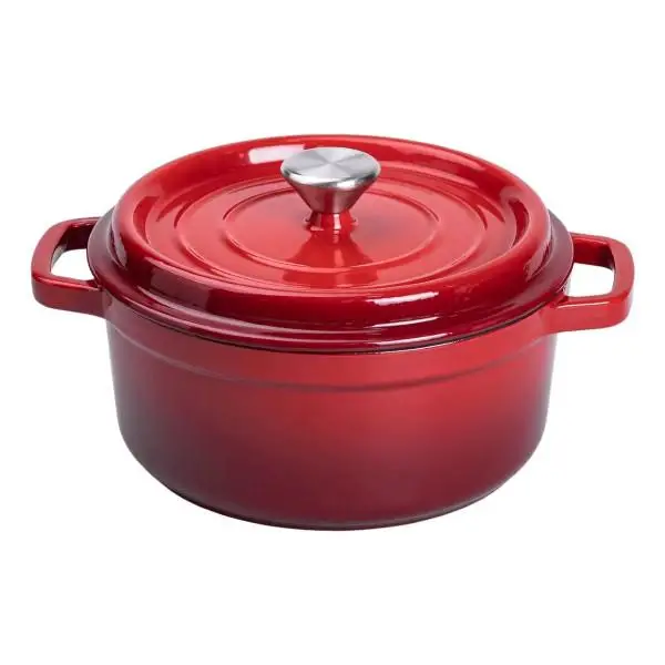 Каструля з кришкою та антипригарним покриттям 3 л червона