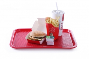 Піднос із поліпропілена Fast Food, 310х435 мм, червоний