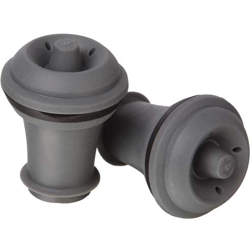 Пробка вакуумна для зберігання вина у пляшці VACUUM WINE STOPPER GREY 2 шт
