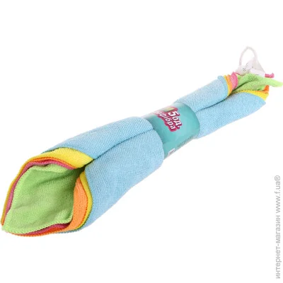 Серветки мікрофібра "ГривняПетрівна" 30*30 універсальна 5шт в кольорі