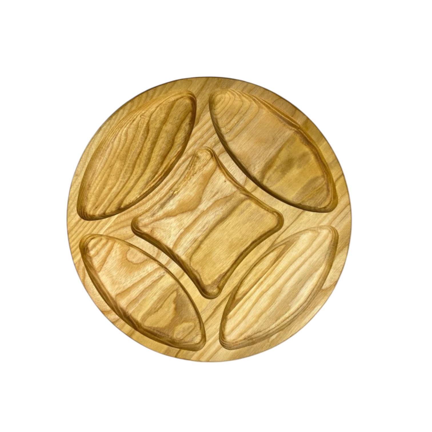 Дерев'яна менажниця на 4 відділення дошка для подачі 30 см