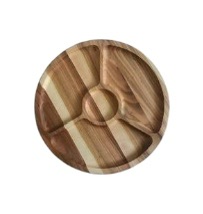 Дерев'яна менажниця на 3 відділення дошка для подачі 25 см