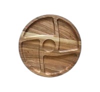 Дерев'яна менажниця на 4 відділення дошка для подачі 40 см