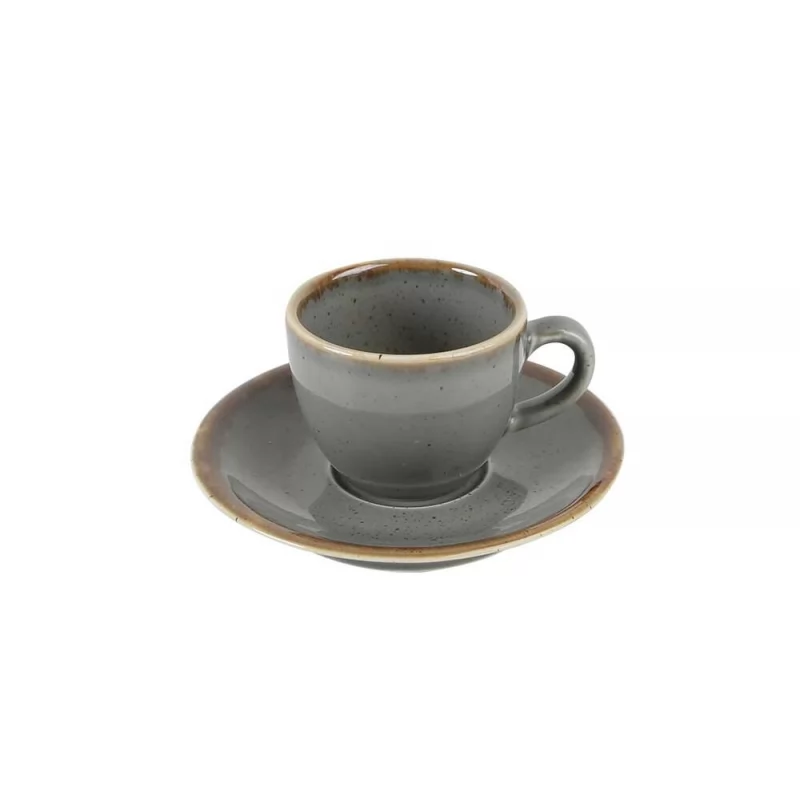 Чашка кавова  80 мл з блюдцем 120 мм Porland Seasons Dark Gray