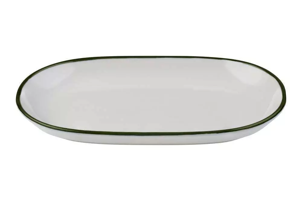 Тарілка овальна ID Fine Modest magnus 33X21 см green