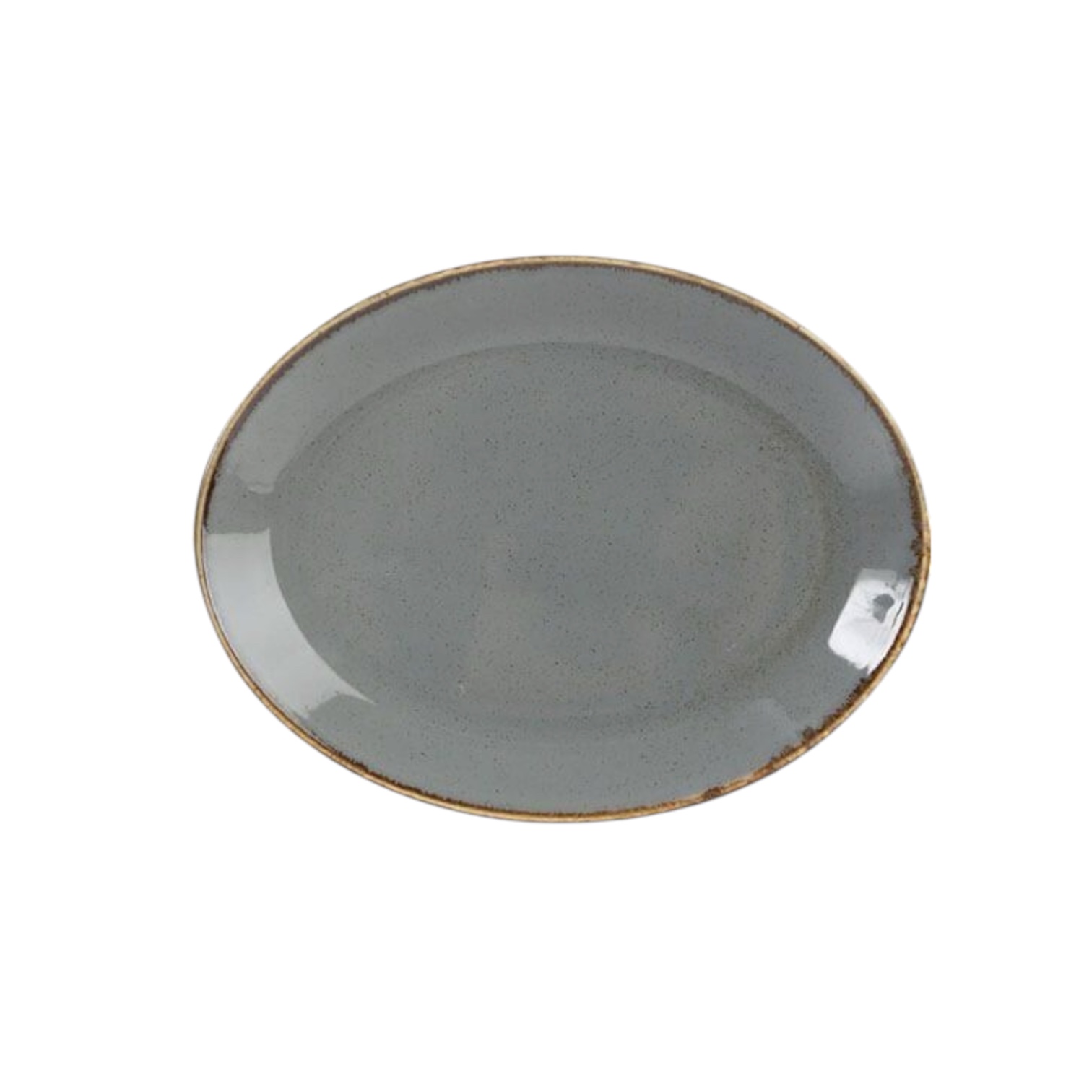 Тарілка овальна Porland Seasons Dark Gray 31 см