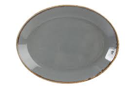 Блюдо овальне 310 мм "Seasons Dark Gray"