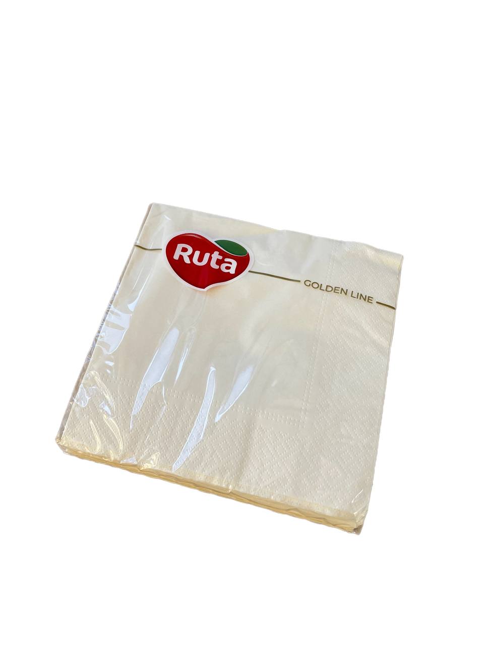 Серветки "Рута" 33*33 3 шар. 20шт. шампань (17)