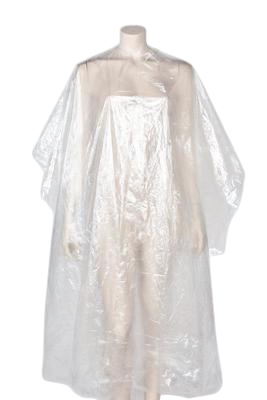 Пеньюар одноразовий п/е (білий/прозорий) 10шт/уп