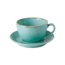 Чашка чайна 200 мл з блюдцем 160 мм в "Seasons Turquoise"