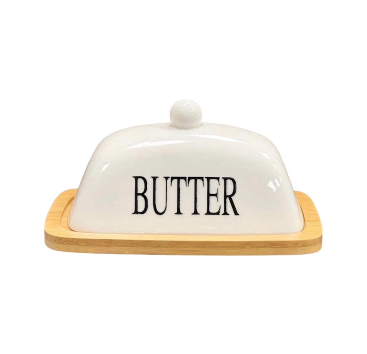 Маслянка з кришкою "Butter" біла