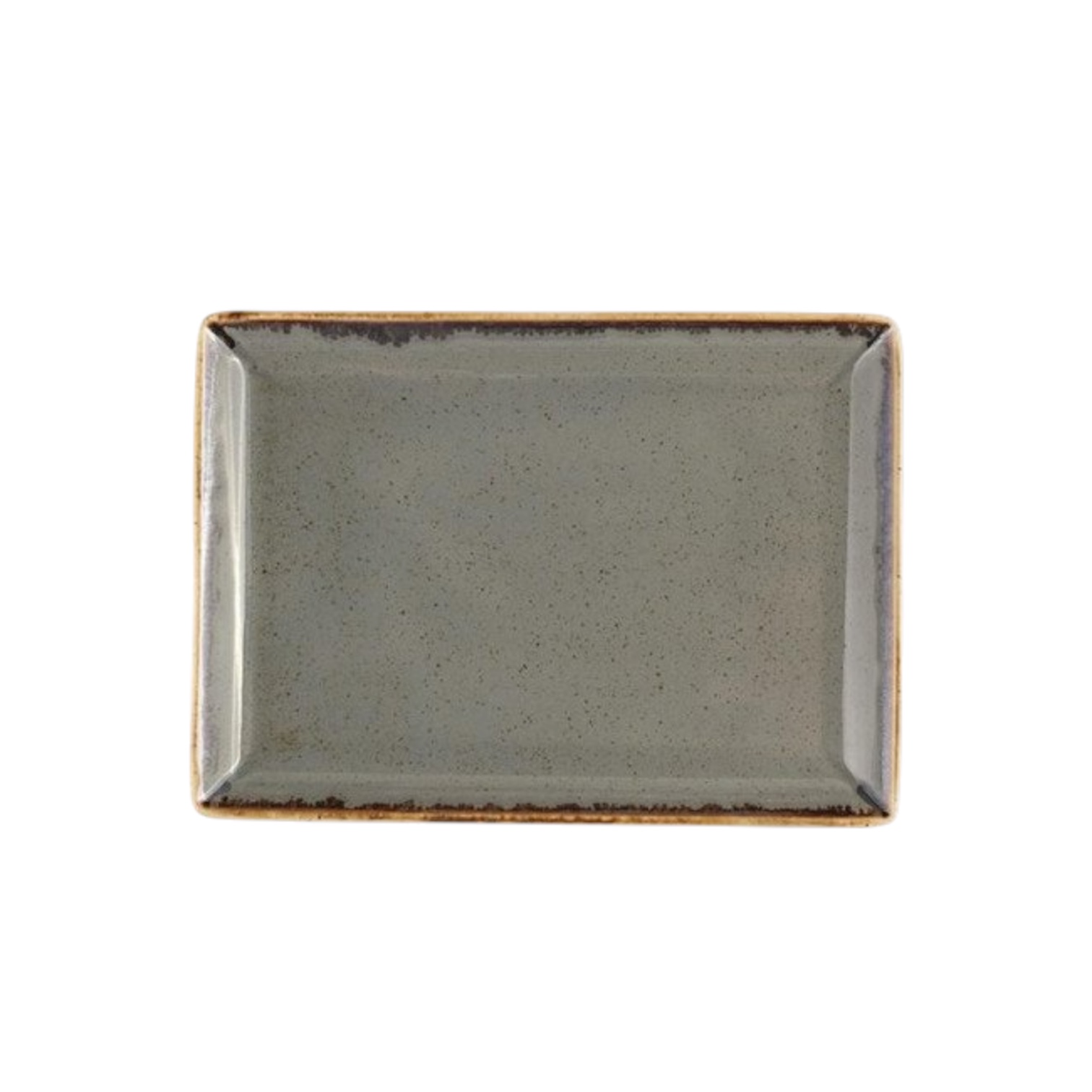 Тарілка прямокутна Porland Seasons Dark Gray 27х21 см