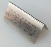 Табличка "резерв"