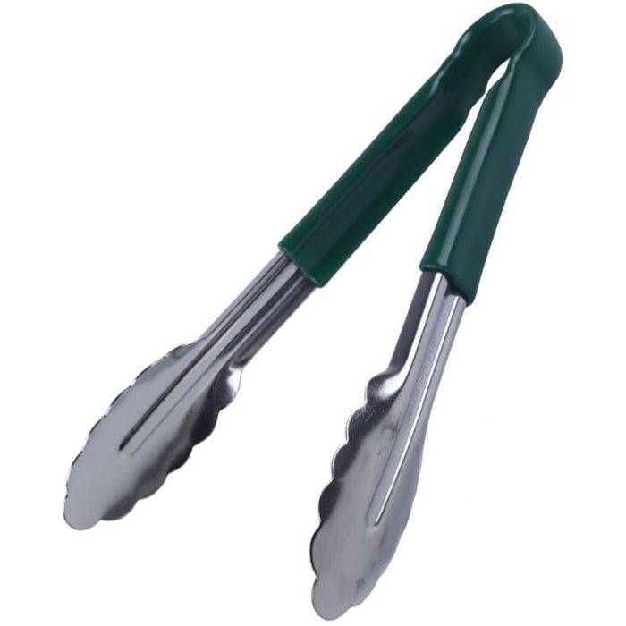 Щипці універсальні 24 см зелена ручка