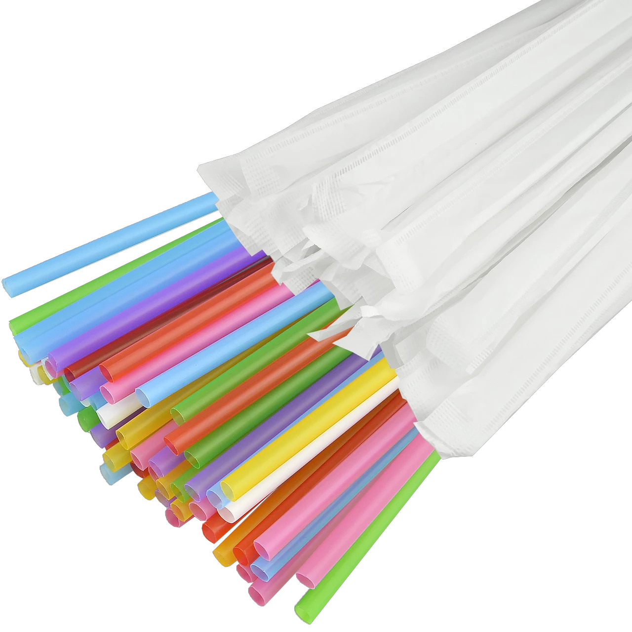 Соломка пряма кольорова в інд, уп, 21см 200шт (35)